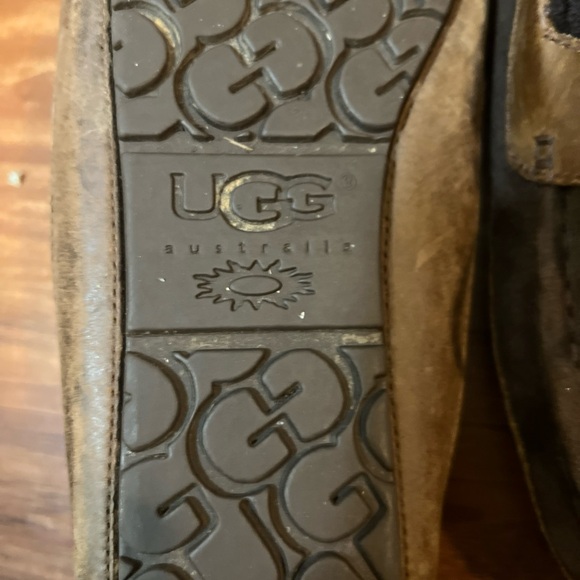 Ugg Australia Byron Cappuccino Dark Brown Suede Slippers 5102 Men’s 11 - Picture 8 of 10